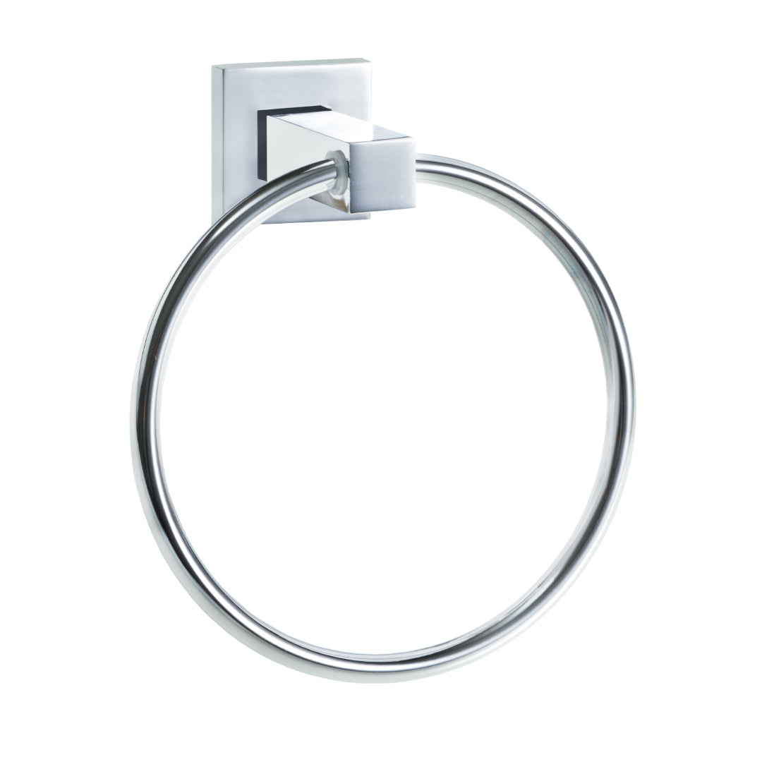 ACCESORIO DE BAÑO TIPO TOALLERO DE ARO LUJOSO LÍNEA BRESSIA DORADO