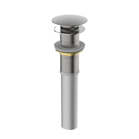 DESAGÜE PARA LAVAMANOS TIPO HONGO CON TAPA PUSH BRUSH NICKEL