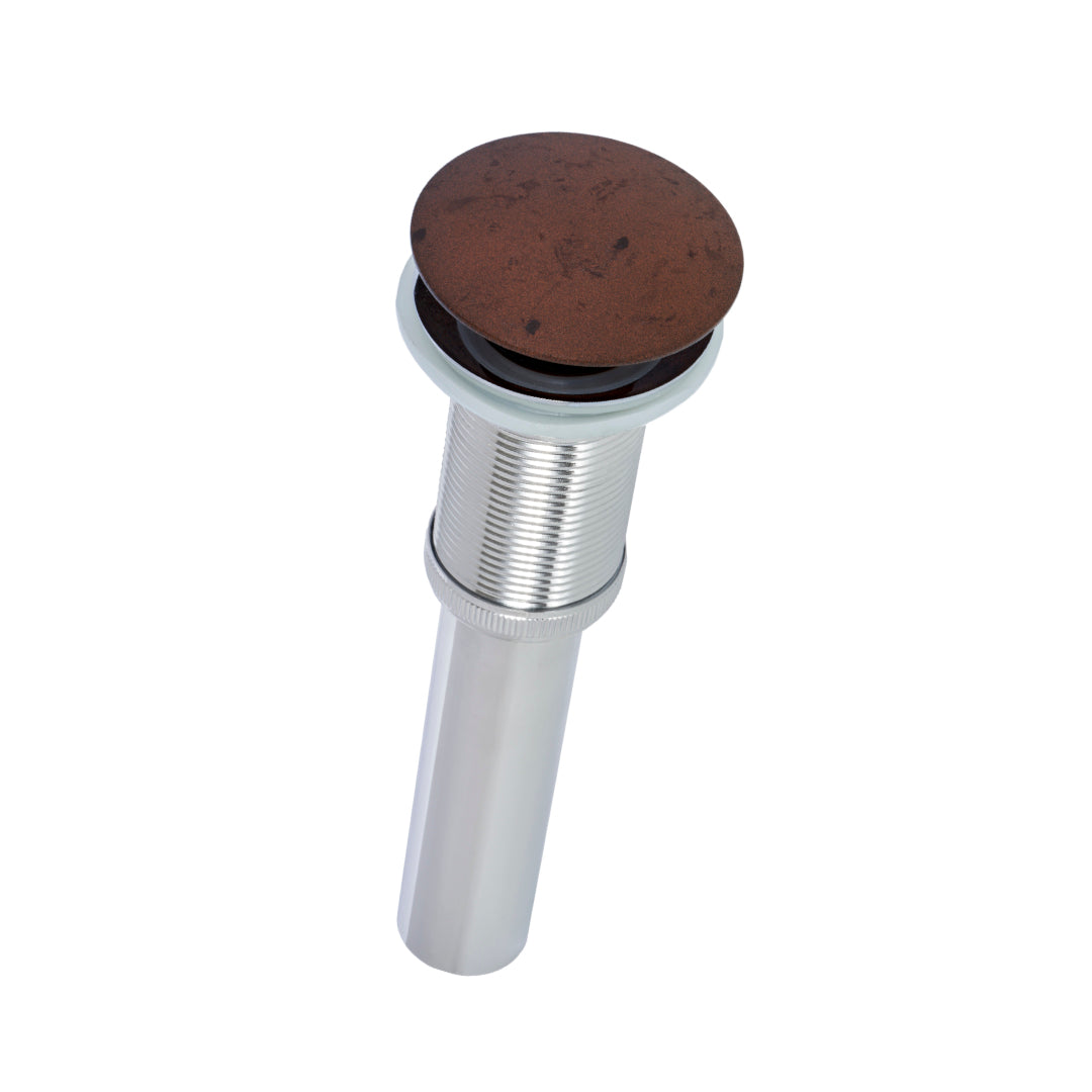 DESAGÜE PARA LAVAMANOS TIPO HONGO CON TAPA PUSH NEGRO MATE