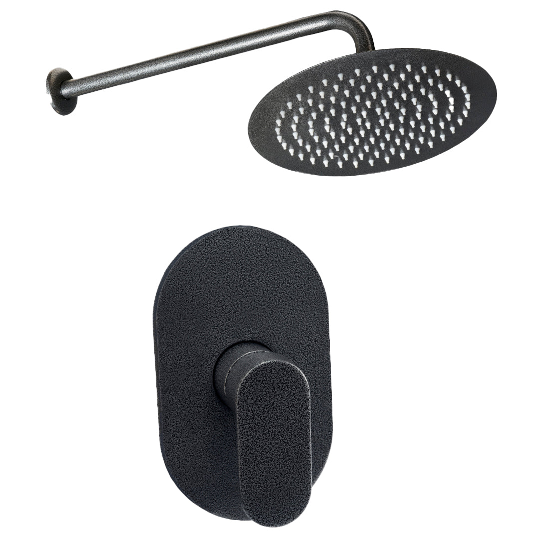 CONJUNTO DUCHA MONOCONTROL CASTELLO 10" + BRAZO DE 40CM COBRE ANTIQUE BRILLANTE