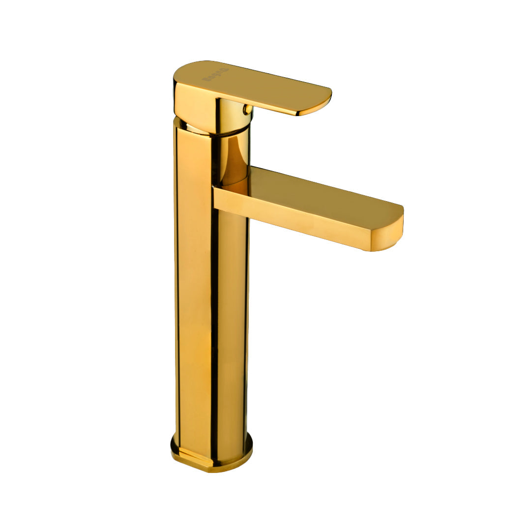 MEZCLADOR LAVAMANOS CON AIREADOR MONOCONTROL ALTO CASTELLO ORO ROSA