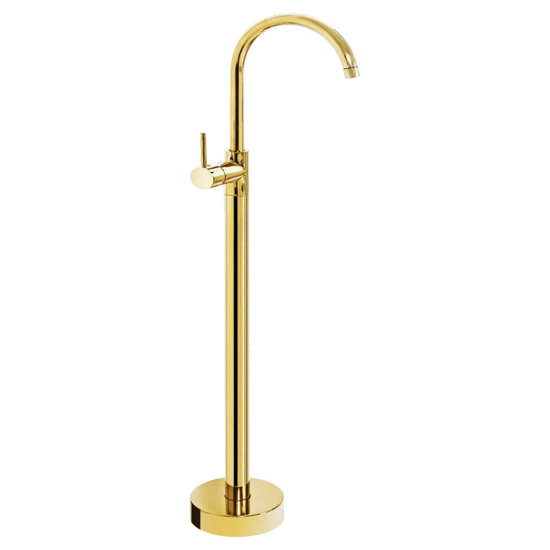 GRIFERÍA MONOCONTROL PARA LLENADO DE TINAS O LAVAMANOS TIPO PEDESTAL EN BRONCE ORO ROSA