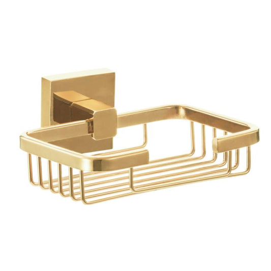 ACCESORIO DE BAÑO TIPO JABONERA LUJOSA LÍNEA BRESSIA DORADO