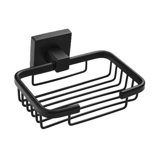 ACCESORIO DE BAÑO TIPO JABONERA LUJOSA LÍNEA BRESSIA NEGRO MATE