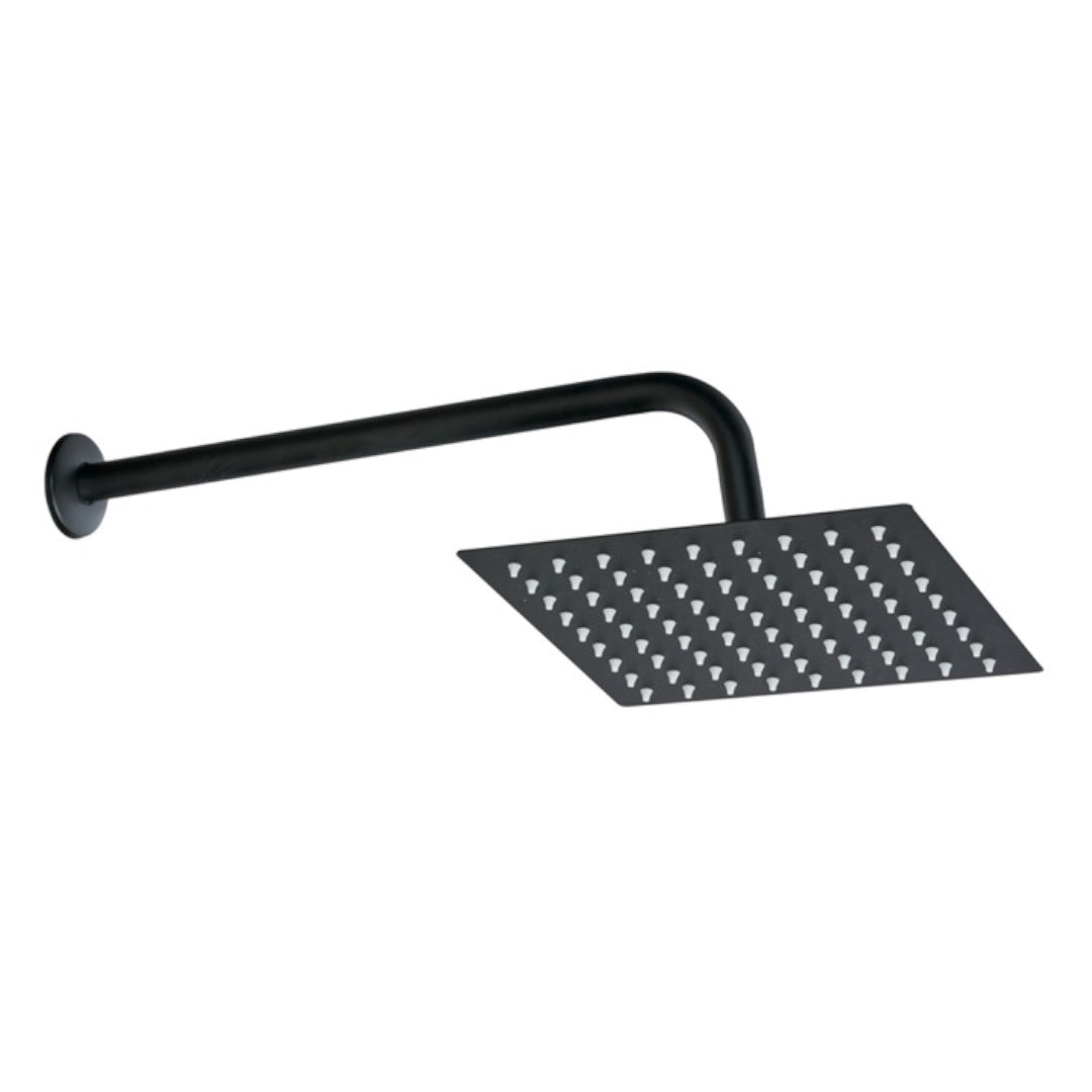 REGADERA CUADRADA TARENTO + BRAZO CROMADA