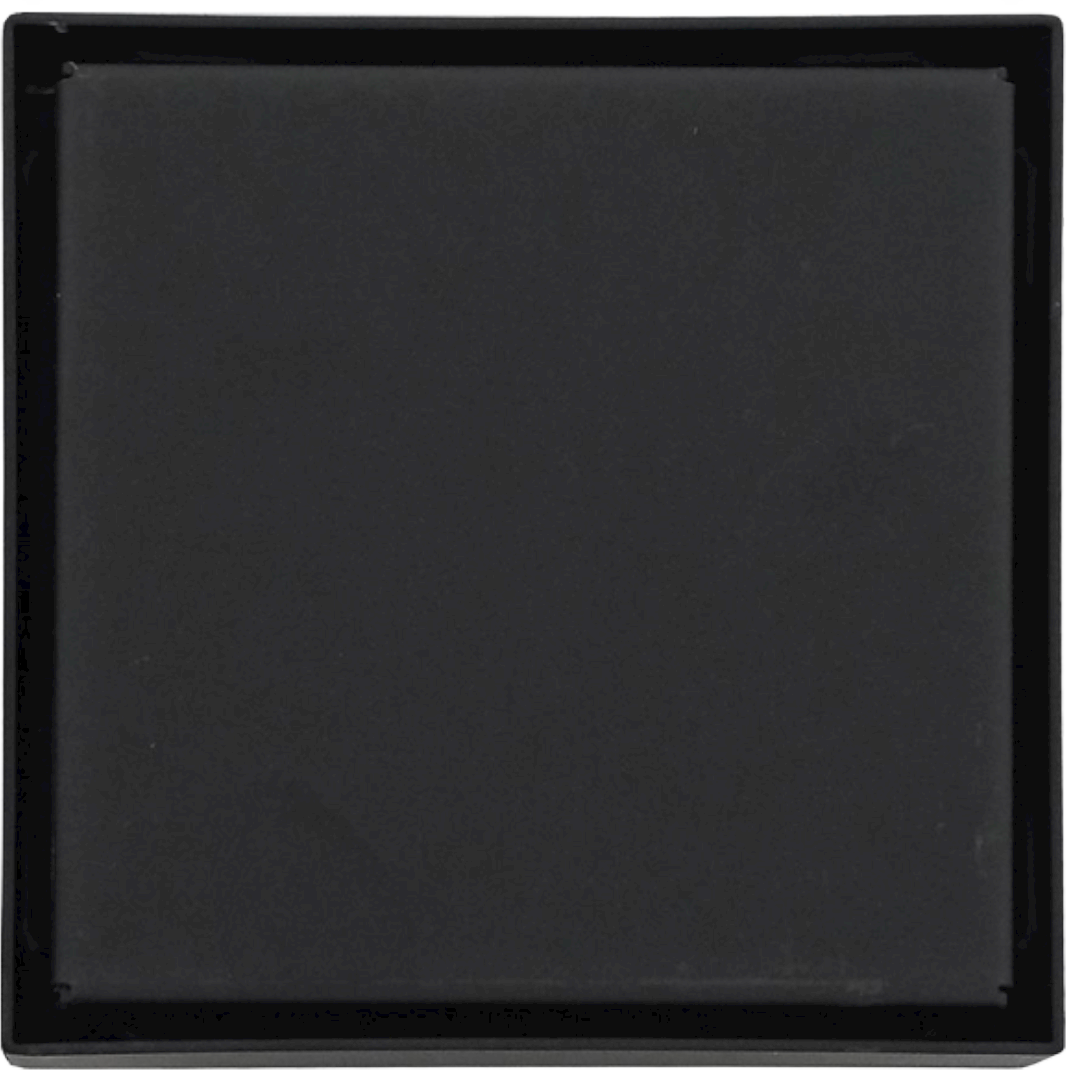 REJILLA SIFÓN DE PISO CUADRADA INVISIBLE NEGRO MATE