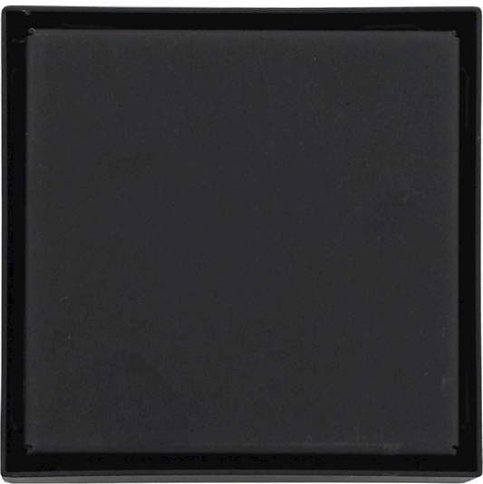 REJILLA SIFÓN DE PISO CUADRADA INVISIBLE NEGRO MATE