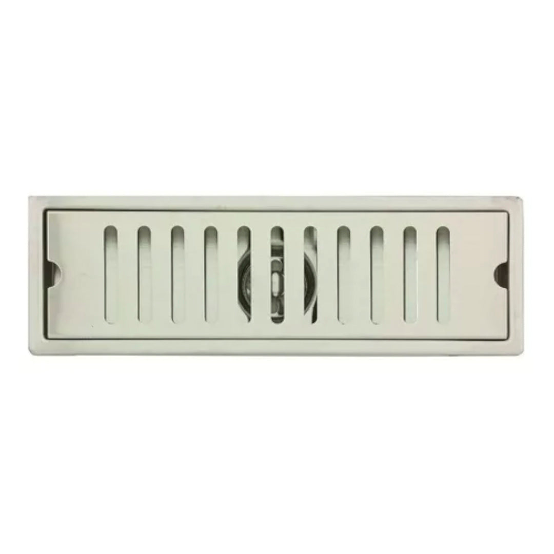 REJILLA SIFÓN DE PISO RECTANGULAR TIPO LADRILLO 30 CM NEGRO MATE