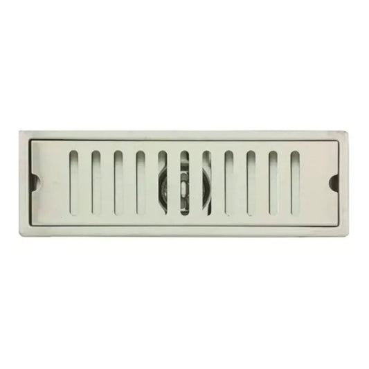REJILLA SIFÓN DE PISO RECTANGULAR TIPO LADRILLO 30 CM CROMADA