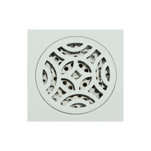 REJILLA SIFÓN DE PISO CUADRADA 10X10 DE LUJO CROMADA