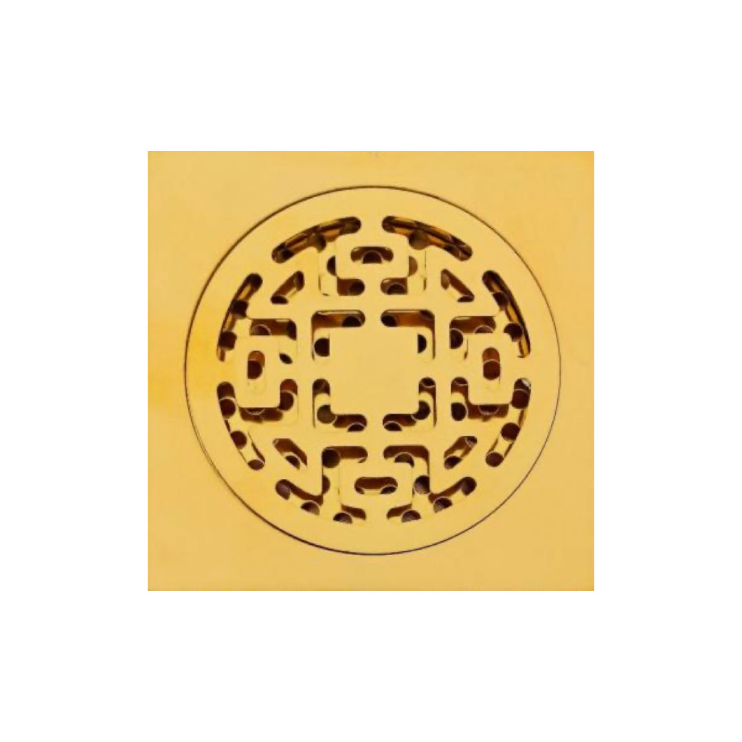 REJILLA SIFÓN DE PISO CUADRADA 10X10 DE LUJO ORO ROSA