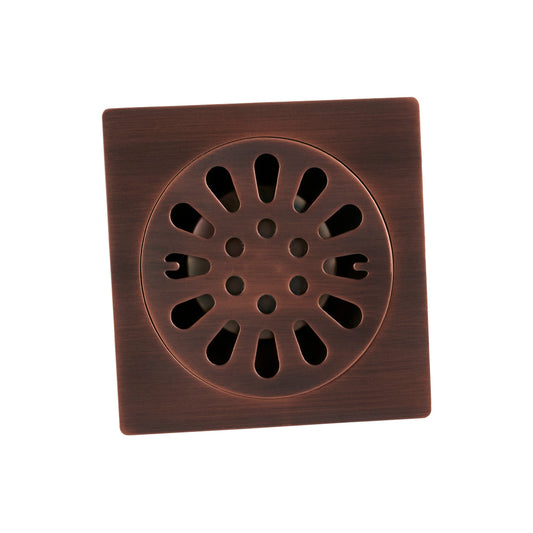 REJILLA SIFÓN DE PISO CUADRADA EN ACERO 10*10 COBRE ANTIQUE MATE