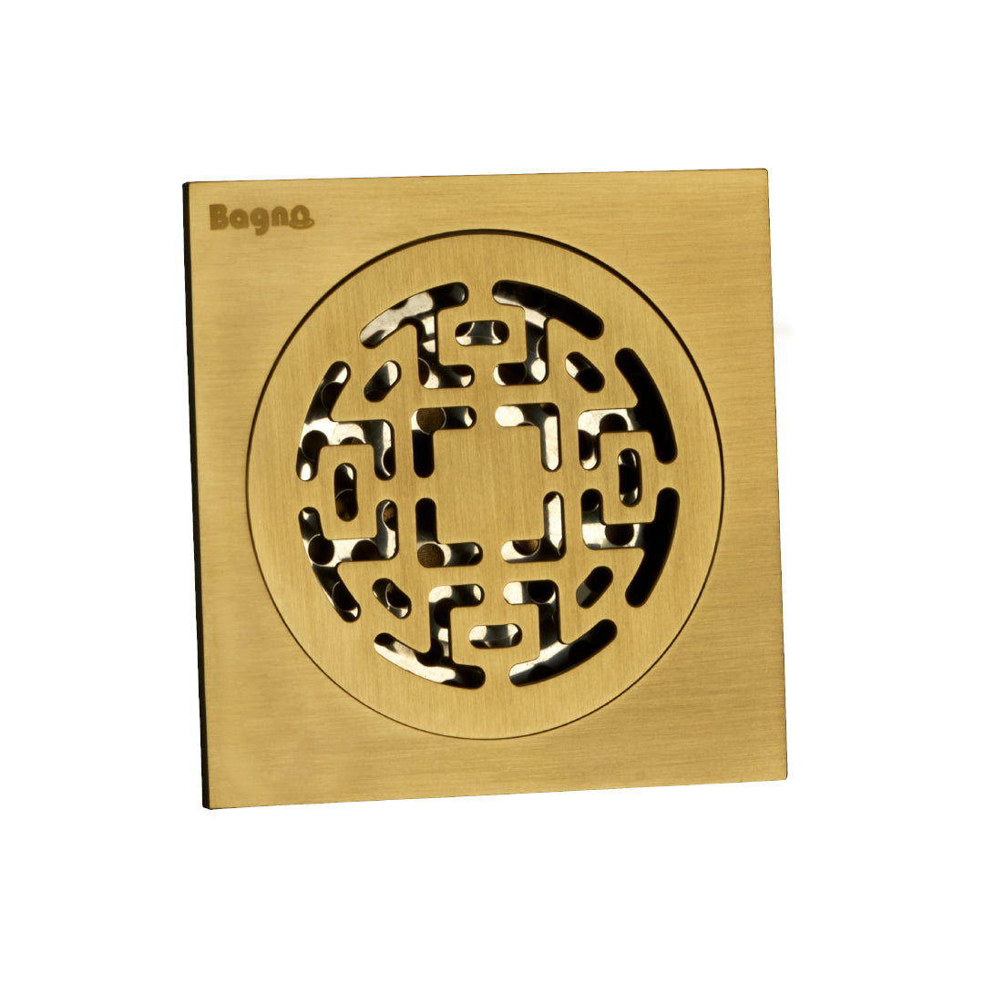 REJILLA SIFÓN DE PISO CUADRADA 10X10 DE LUJO CROMADA