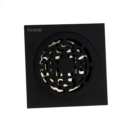 REJILLA SIFÓN DE PISO CUADRADA 10X10 DE LUJO NEGRO MATE