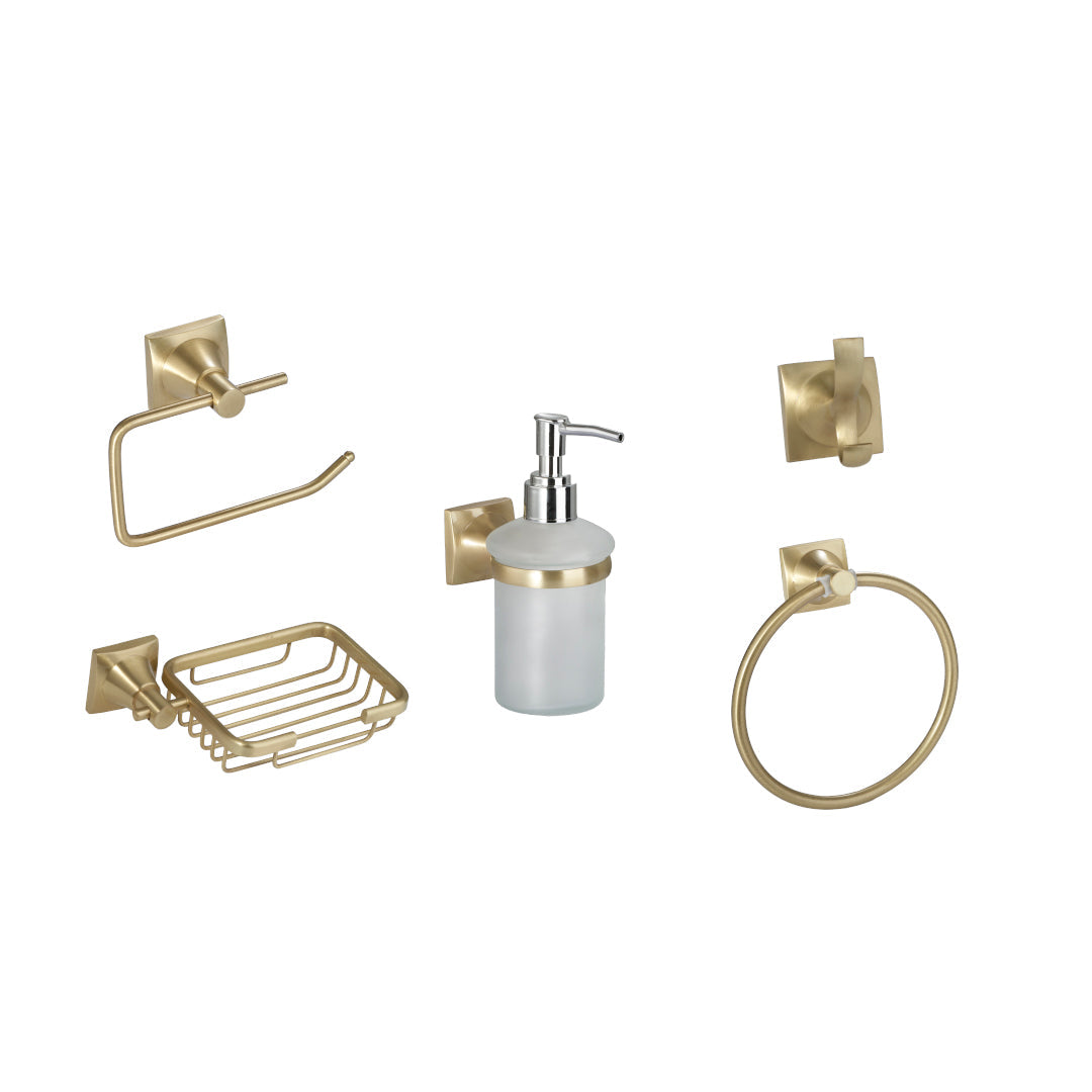 SET DE ACCESORIOS PARA BAÑO DE 5 PIEZAS LÍNEA CASTELLO BRUSHED NICKEL