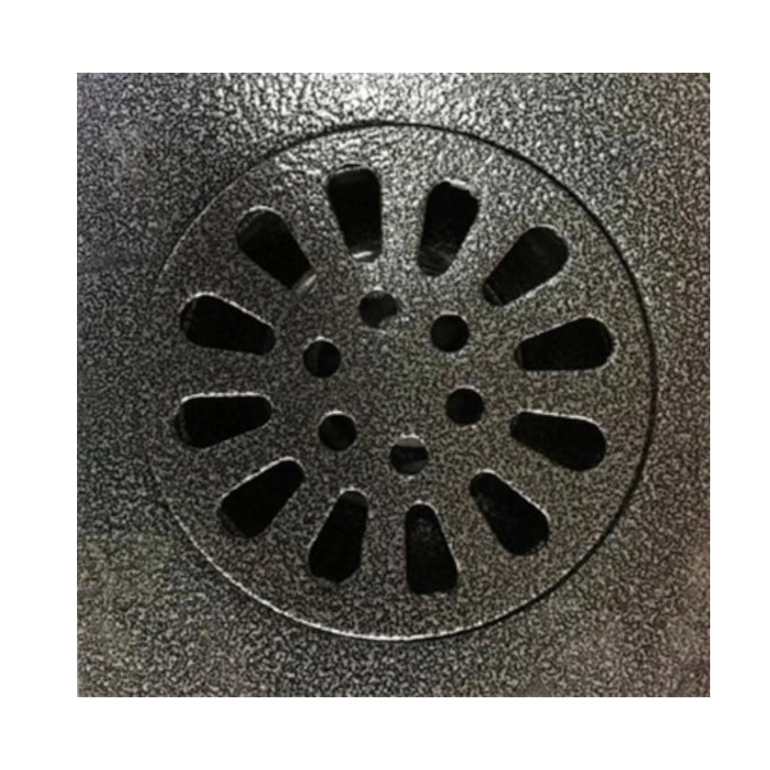 REJILLA SIFÓN DE PISO CUADRADA EN ACERO 10*10 COBRE MARTILLADO