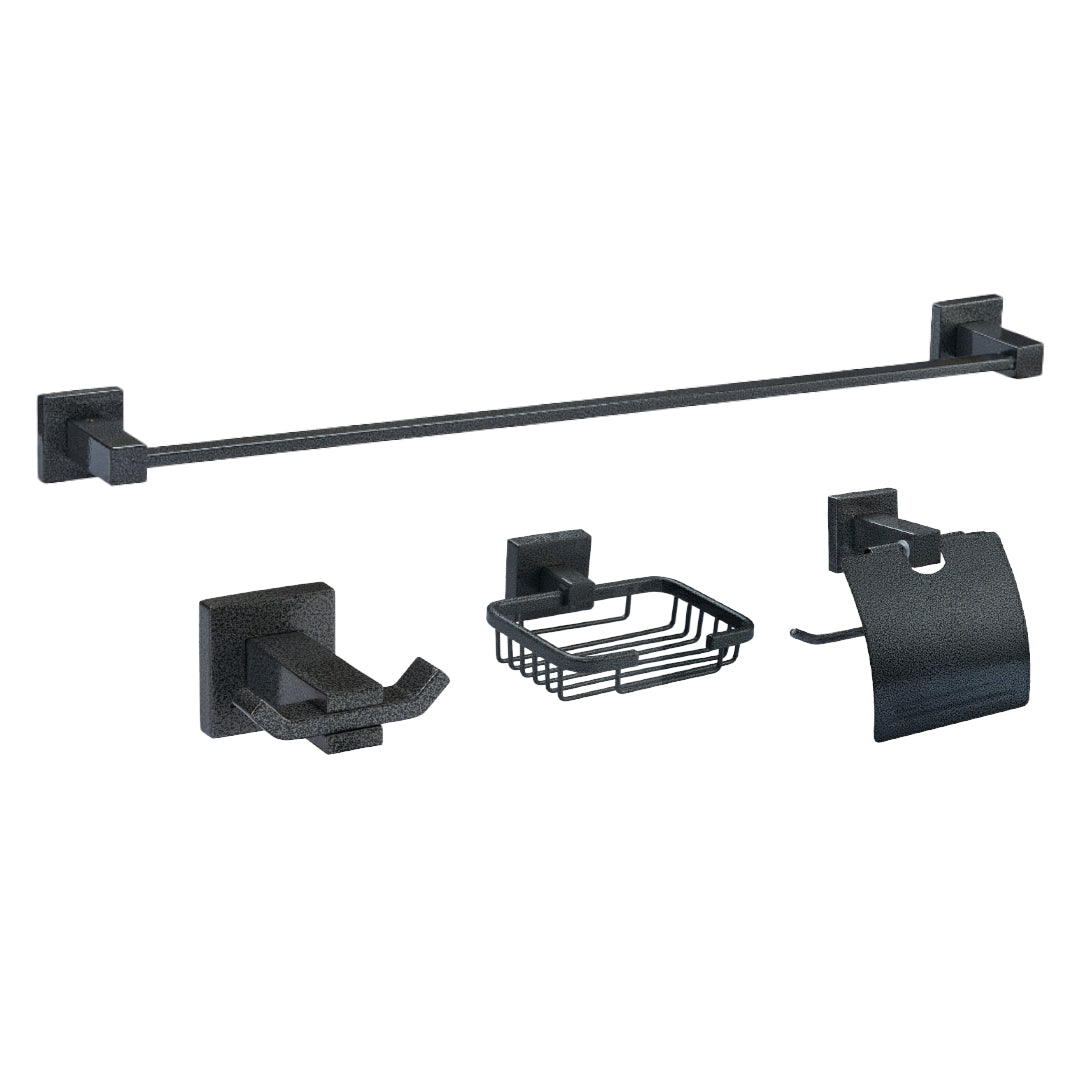 SET DE ACCESORIOS PARA BAÑO DE 5 PIEZAS LÍNEA BRESSIA DORADO MANHATTAN