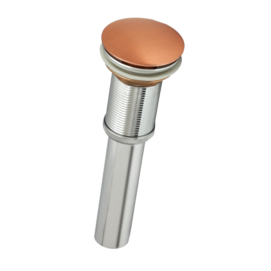 DESAGÜE PARA LAVAMANOS TIPO HONGO CON TAPA PUSH DORADO
