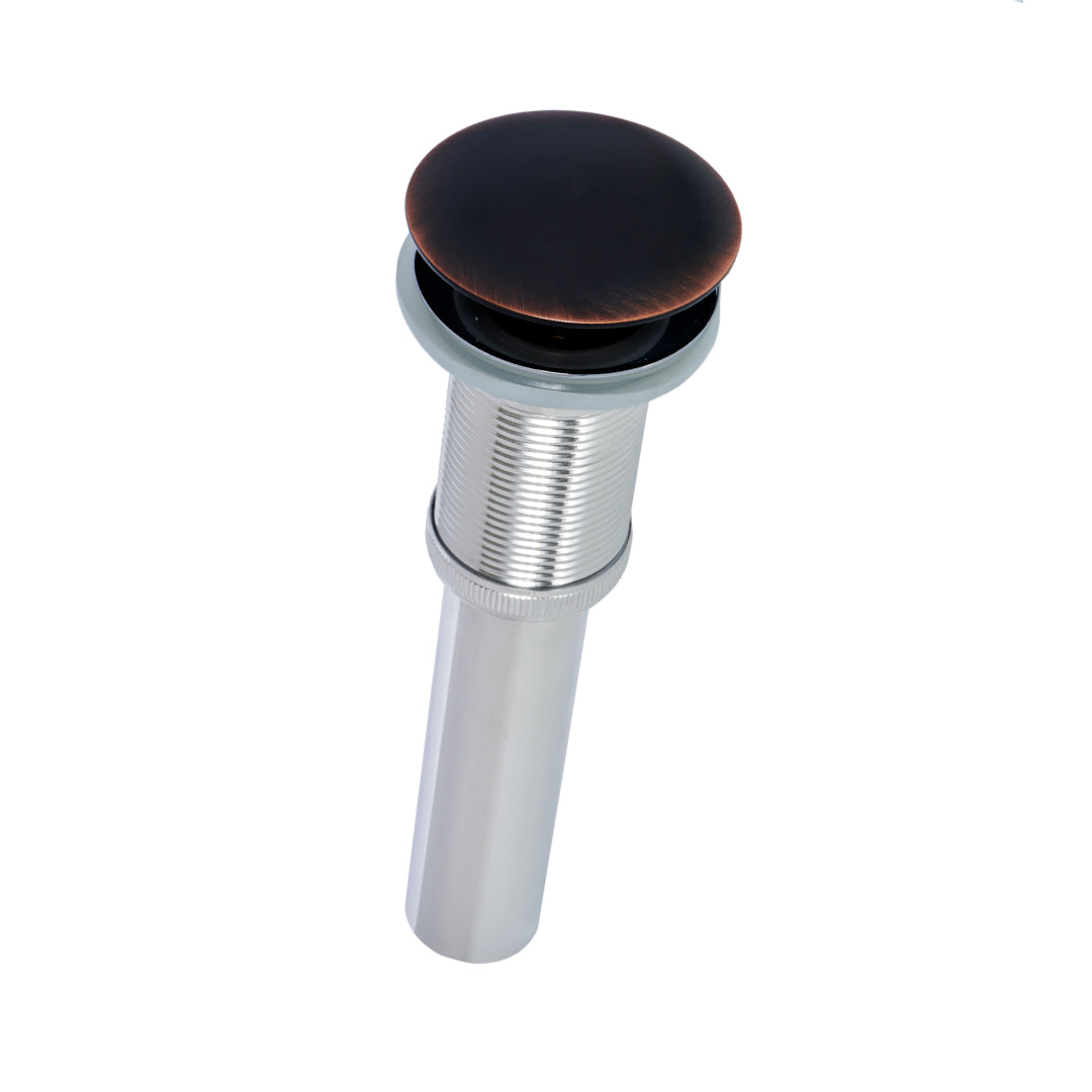 DESAGÜE PARA LAVAMANOS TIPO HONGO CON TAPA PUSH DORADO