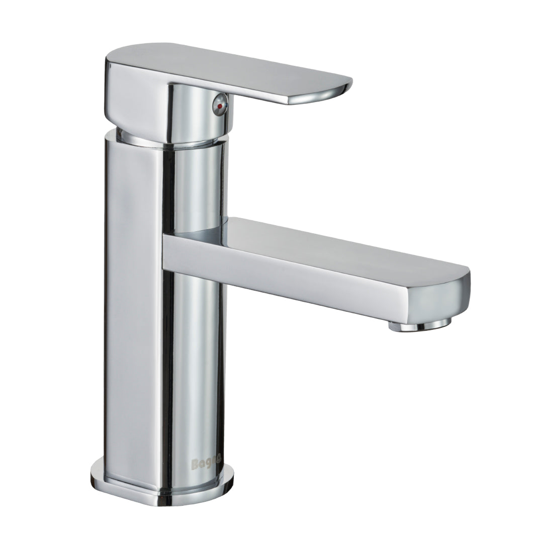 GRIFERÍA CON MEZCLADOR LAVAMANOS CON AIREADOR MONOCONTROL CUERPO MEDIO CASTELLO BRONCE SATINADO