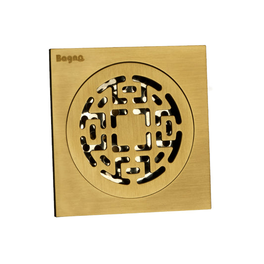 REJILLA SIFÓN DE PISO CUADRADA 10X10 DE LUJO BRONCE