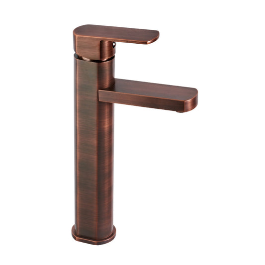 MEZCLADOR LAVAMANOS CON AIREADOR MONOCONTROL ALTO CASTELLO COBRE ANTIQUE BRILLANTE